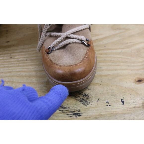 Isabel Marant Boots 40 Brown Leather Shearling Nowles Hidden Wedge Ankle Bootie - Picture 12 of 16